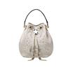 Women Genuine Leather Pure Color Crossbody Bag Luxury Imported Lightweight Shoulder Bag Leisure Lady Fashion Bucket Bag