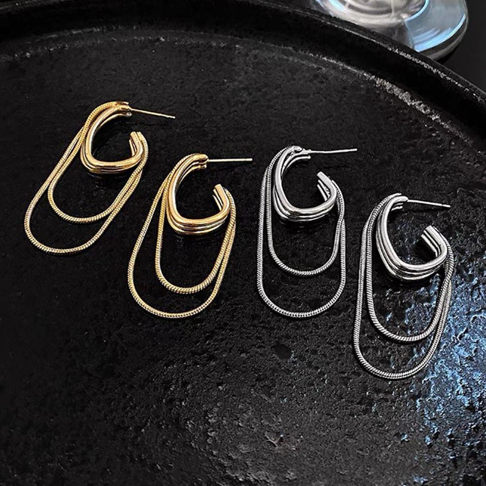 Ear Accessory Women's Drop Earrings Metal Dangle Earrings Tassel Geometric Earrings Wedding