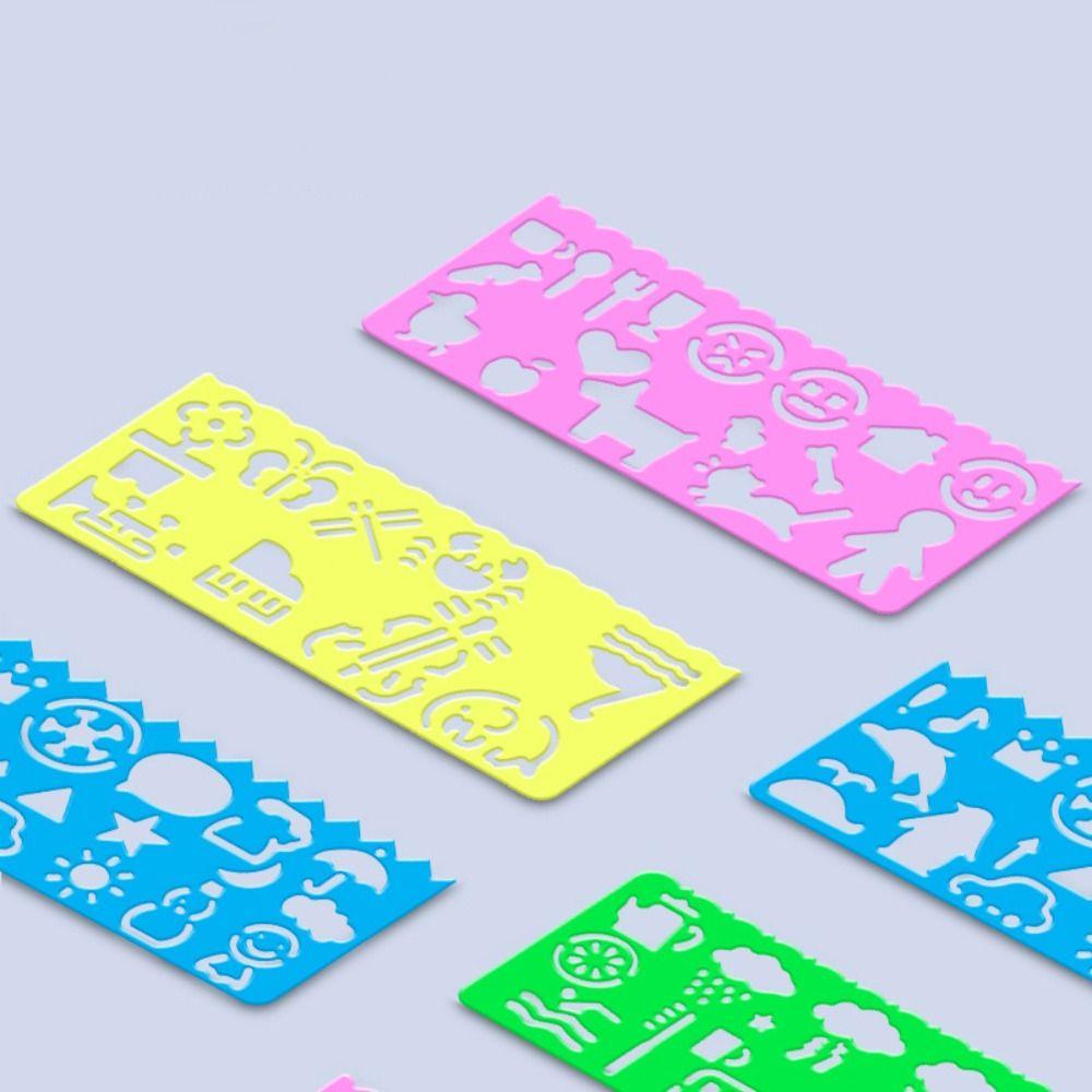 Graffiti Stencil Scratch Art Paper Card Set Rainbow DIY Drawing Board Scratch Off Paper Book  Gifts