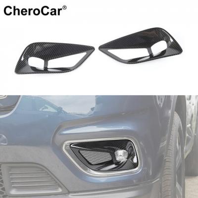 For Jeep Cherokee 19+ Carbon Fiber Front Fog Light Lamp Cover Trim Accessories