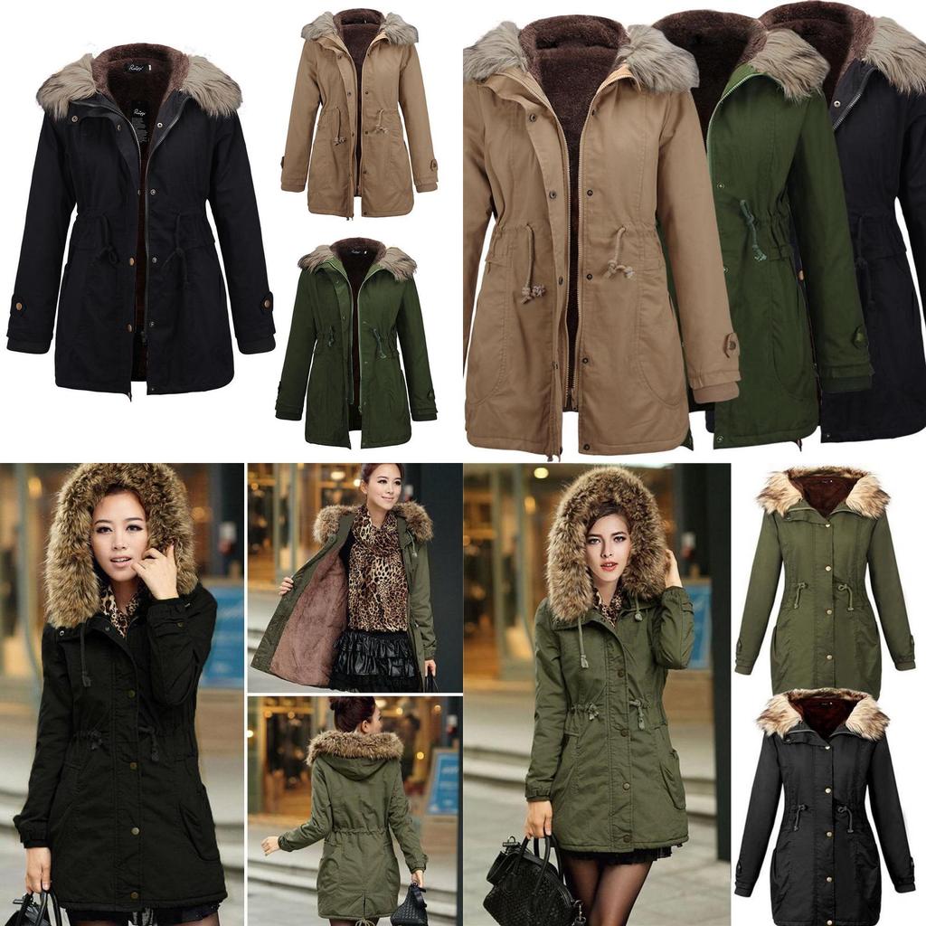 Women's Cotton Padded Winter Down Coat Jacket Thicken And Warm Long Parka For Cold Weather
