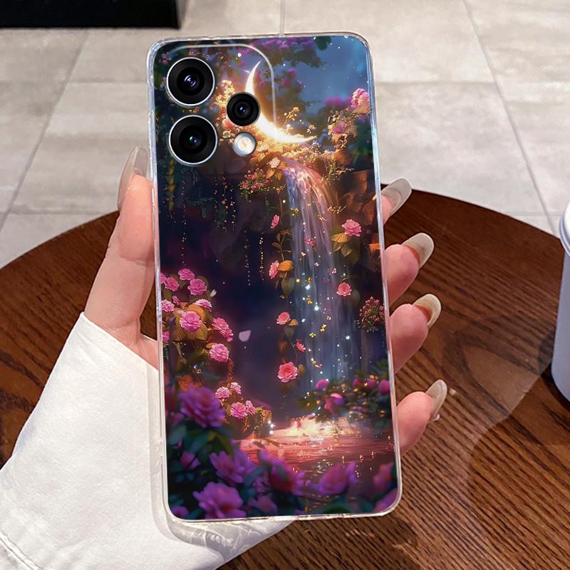 For Oppo Reno 15C 5G PMD110 Case Clear Luxury Cute Love Rabbit Funny Painting TPU Soft Silicone Casing For Oppo Reno15C 5G Cover