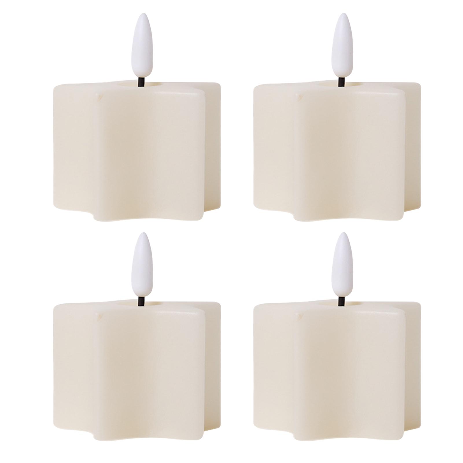 

4 шт. Электронные свечи для украшения дома, светодиодные свечи на батарейках для свадебного места, реквизит, украшение 4pcs