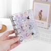 M5 5Holes Transparent Star Loose Leaf Binder Cover Journal Sketchbook Accessories Diary Office Supplies