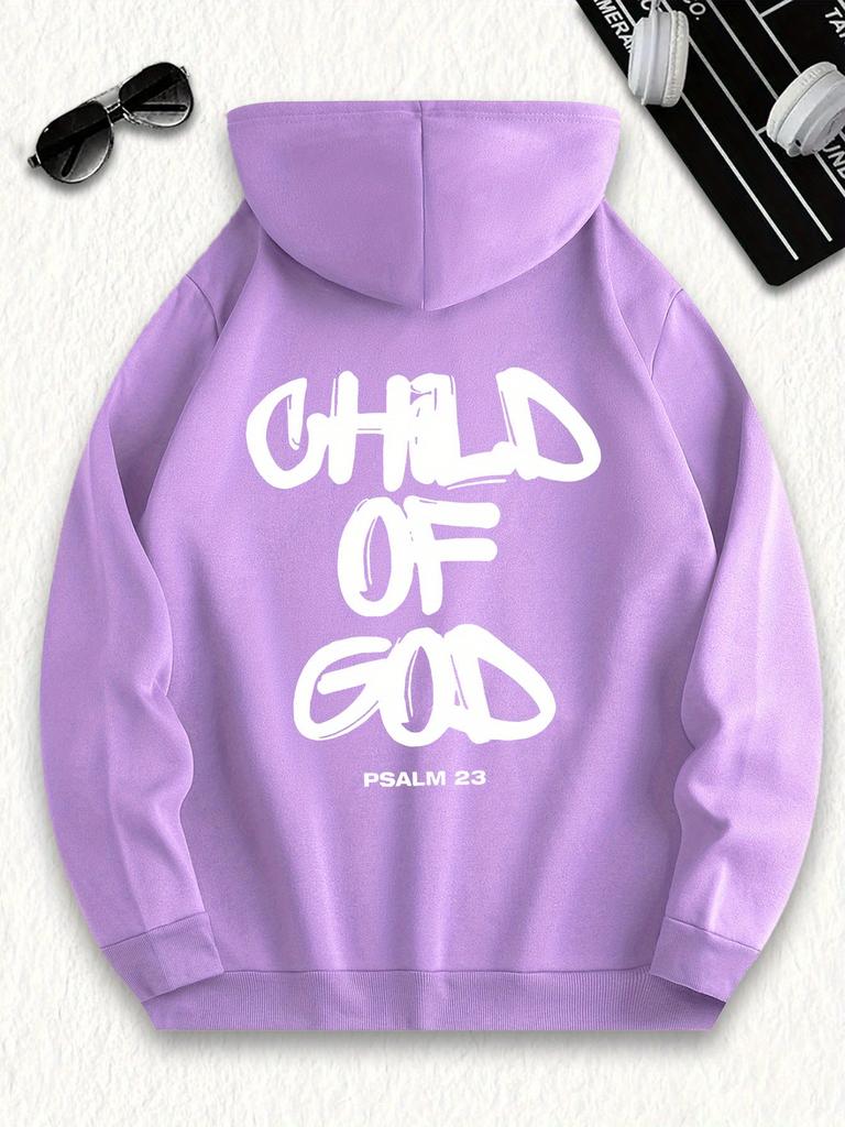 Men'S Faith-Inspired Art Letter Hoodie Beige All-Season Comfort Everyday Pullover for Men Casual Wear Hoodie