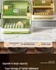 Plastic Kitchen Bowl and Chopstick Storage Rack with Lid for Tableware Draining