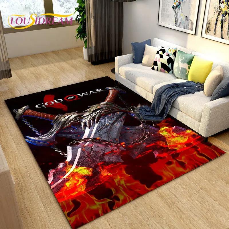 God of War Game Gamer Area Rug Large,Carpet Rug for Living Room Bedroom Sofa Doormat Decoration,Kids Play Non-slip Floor Mat