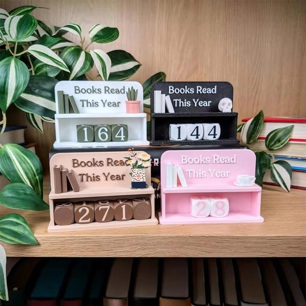 3D Printed Reading Counter Books Read This Year Sign Book Tracker New Bookshelf Decor Office Decor