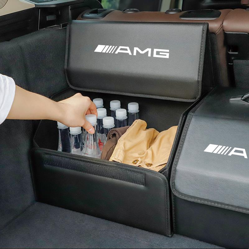 Car Large Organizer Storage Box Collapsible Tool Camping Box Accessories Car Decal For Mercedes Benz AMG W214 W205 W204 W206 W21