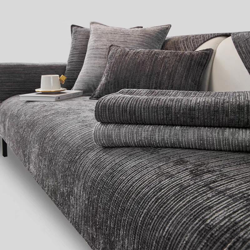 Nordic Chenille Sofa Cover for Living Room Non-Slip Thick Couch Cushion Armchair Seat Mat Corner Sofas Towel
