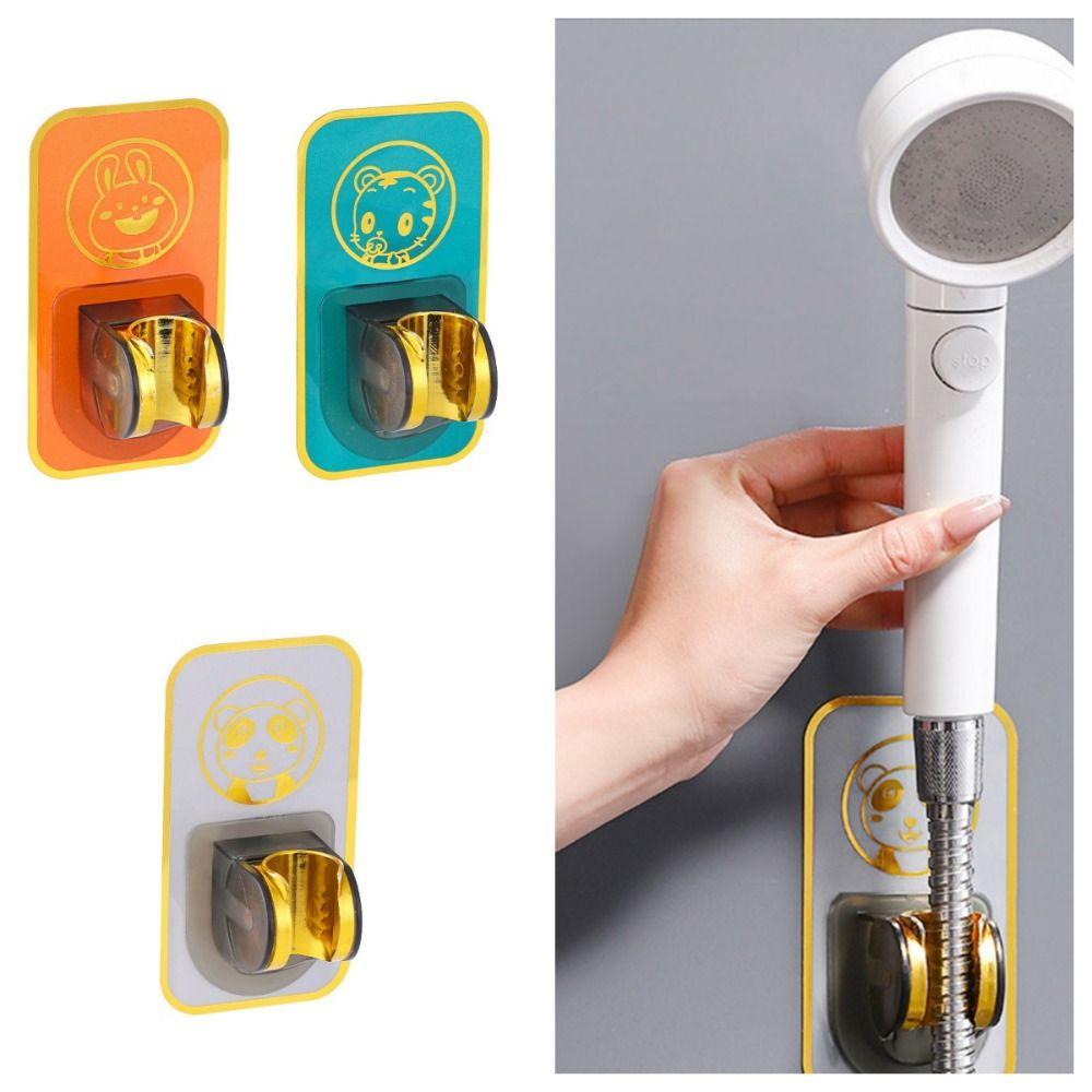 Wall Mounted Shower Bracket Self-adhesive Showerhead Stand Cartoon Shower Head Base  Home