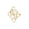 Logo Pattern Brass Brooch Women Accessories Gold 111.25.020-8130
