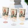 20PCS Wire Table Picture Photo Holder Gold Plated  Reusable Table Card Holder for Wedding Ann