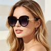 Cat Eye Full Frame Sunglasses: Outdoor Street Style, Slimming Glasses for Women - Fashionable Sun Protection