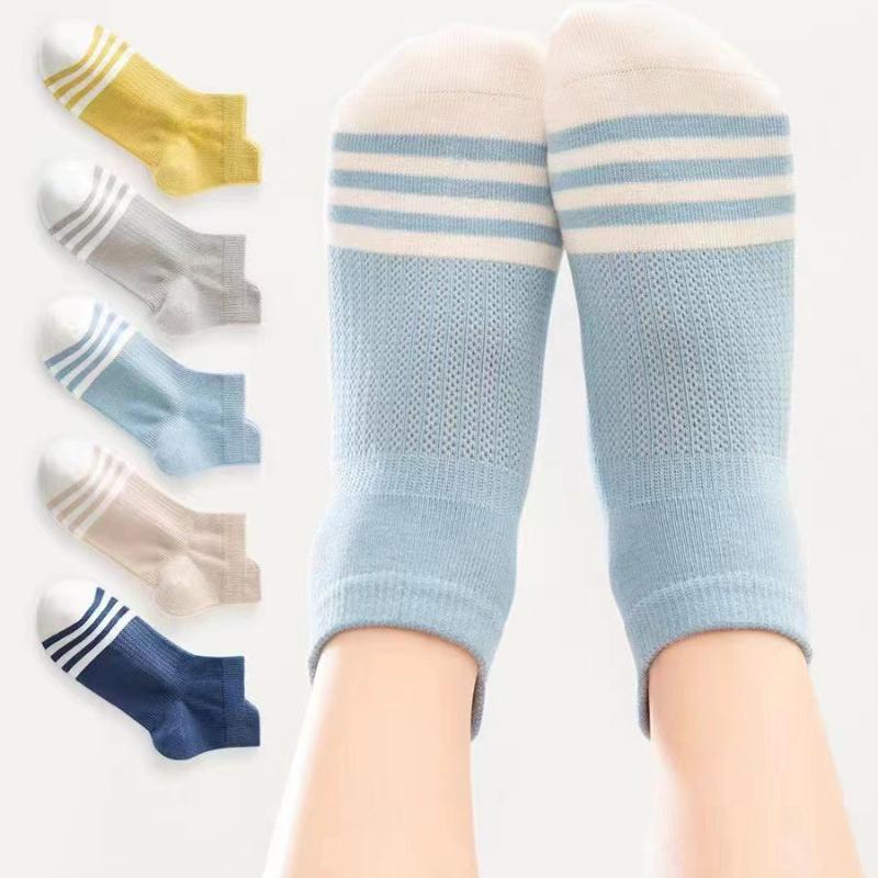[Comfy | Dinosaur] 5 Pairs Boy's Comfy Breathable No Show Socks | Trendy Dinosaur Pattern Casual Soft Socks | For Kid's Outdoor Activities