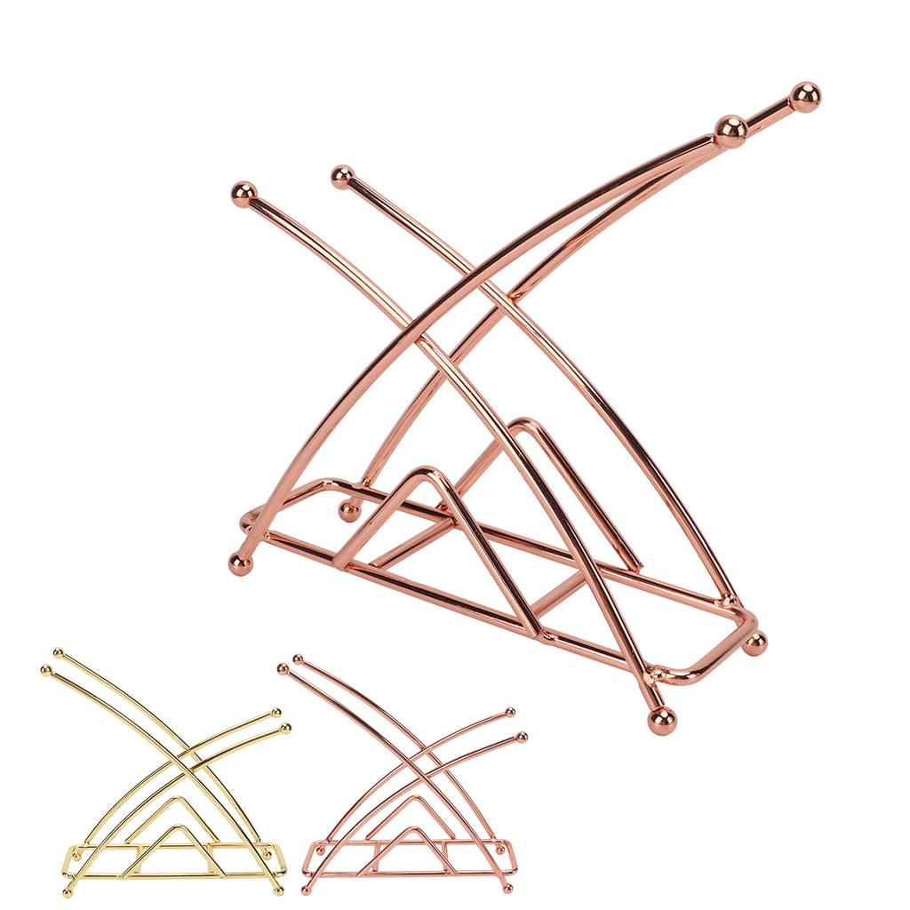 Napkin Holder Fashion Elegant Thickened X Shaped Hotel Table Napkin Holder Wrought Iron Vertical Tis