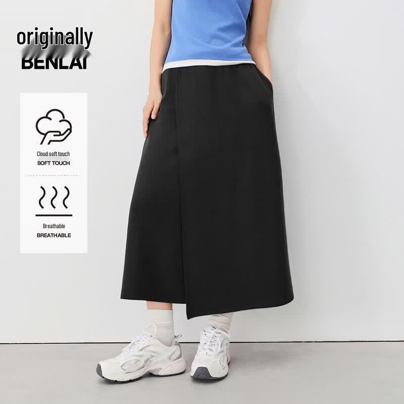 BENLAI Women s Cloud Soft Casual Skirt M чёрный