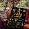 Papa Knows Everything Blanket Personalized Name Soft Comfortable Stylish Blanket Car Blanket Perfect For Travel Camping Outdoor Home Suitable For All