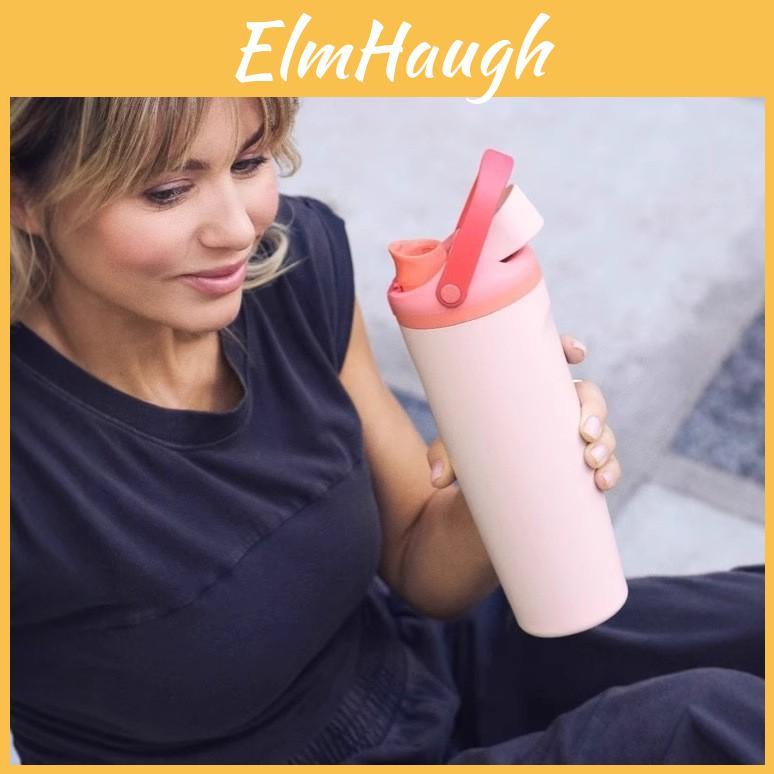 Portable Insulated Thermos With Lockable Flip Lid For Camping And Daily Commuting