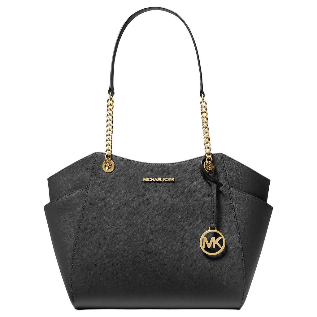 Michael Kors MK Jet Set Travel Chain Logo Versatile Large Capacity Tote Bag Women Tote Bags Black 35T5GTVT3L-BLACK