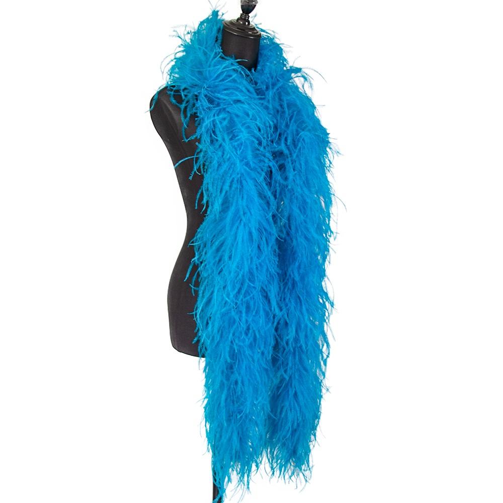 DIY 6PLY Natural Ostrich Feather Boa for Sewing Costume Embroidery 0.5/1/2/3/4M Length Wedding Carnival Dress Decoration Craft