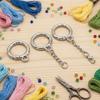10Pcs Mirror Polish Keychains Keys Holder Spring Ring Clasp Keyring Split Ring  DIY Key Chains