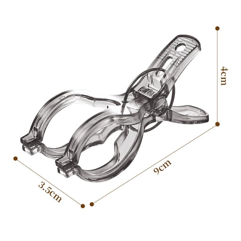 4 Pcs Pinces à Linge Séchantes Portables Transparentes Pince à Linge pour Antidérapant Coupe-Vent Pince à Vêtements Couette pour Organisateur Ménager