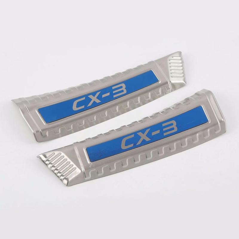 For Mazda CX3 Cx-3 Cx3 Car bumper foot plate Cover Protector Styling Auto Trunk inner Threshold Trim Stickers Accessories 2018