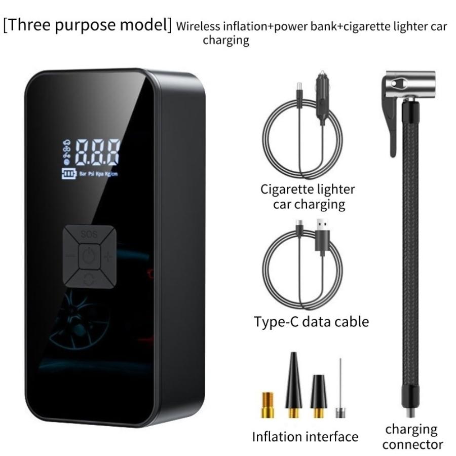 Wireless Car Air Compressor Portable Electric Car Air Pump Handheld Dual Screen Digital Display Car Tire Pump