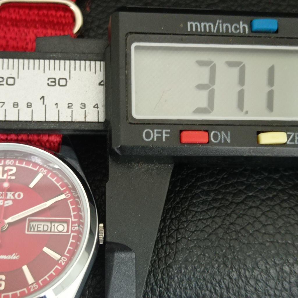 JAPAN VINTAGE REFURBISHED SEIKO 5 AUTOMATIC 6309A MENS RED DIAL WATCH A444340-1