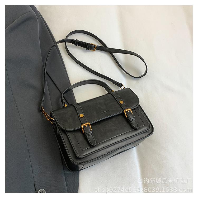 Retro commuter handbag women's 2025 new fashion personality ins Cambridge bag texture niche foreign shoulder bag