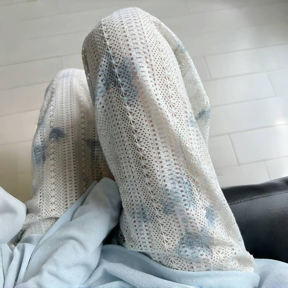 

Брюки-облака «молочный мусс» в ленивом стиле для женщин, весенние свободные облегающие повседневные универсальные брюки в пол с широкими штанинами на завязках XXL