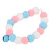 Pet Collar Soft Lightweight Plush Balls Cute Dog Cat Collar with Bell for Party DailyBlue 29cm