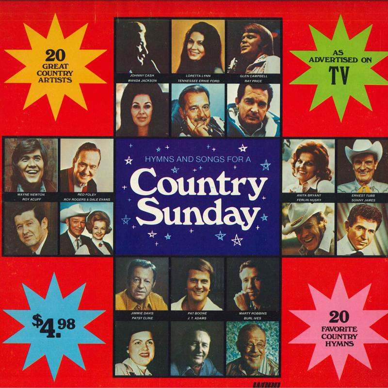 

LP Record VARIOUS - Country Sunday SL6895 WORD 1973 US Country Used