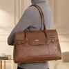 Top Layer Cowhide Tote Bag 2025 New Commuter Retro Versatile Genuine Leather Underarm Women's Bag Simple Fashion Handbag