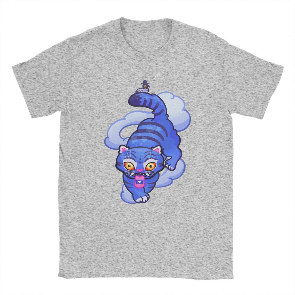 Men's Derpy Demon Tiger Kpop Demon Hunters T Shirts  100% Cotton Tops Funny Short Sleeve Round Collar Tees Original T-Shirt