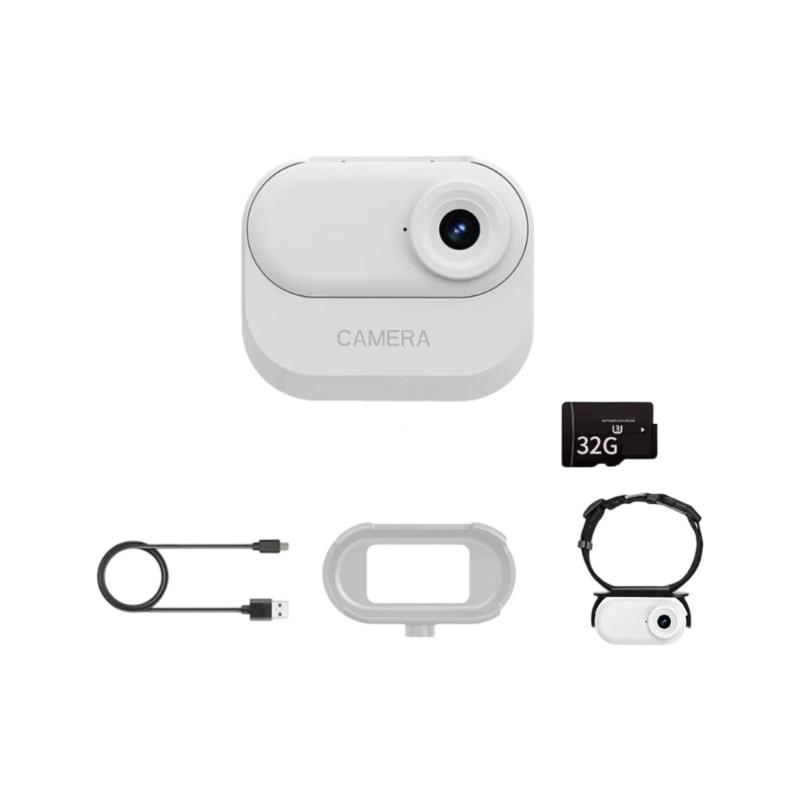 Magnetic Charging Mini Camera 1080p High-Definition Wearable Action Camera For pet Cycling Vlogging With Adjustable Collar