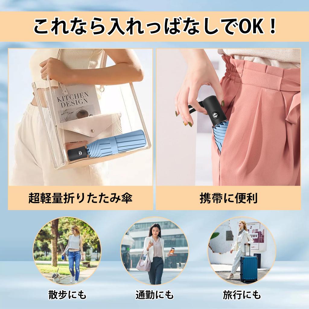 Folding Umbrella for Sun and UV Automatic Ultra Light Heat Super Water Long Umbrella for Men and Includes Storage UV Sun Easy To Carry Rain,