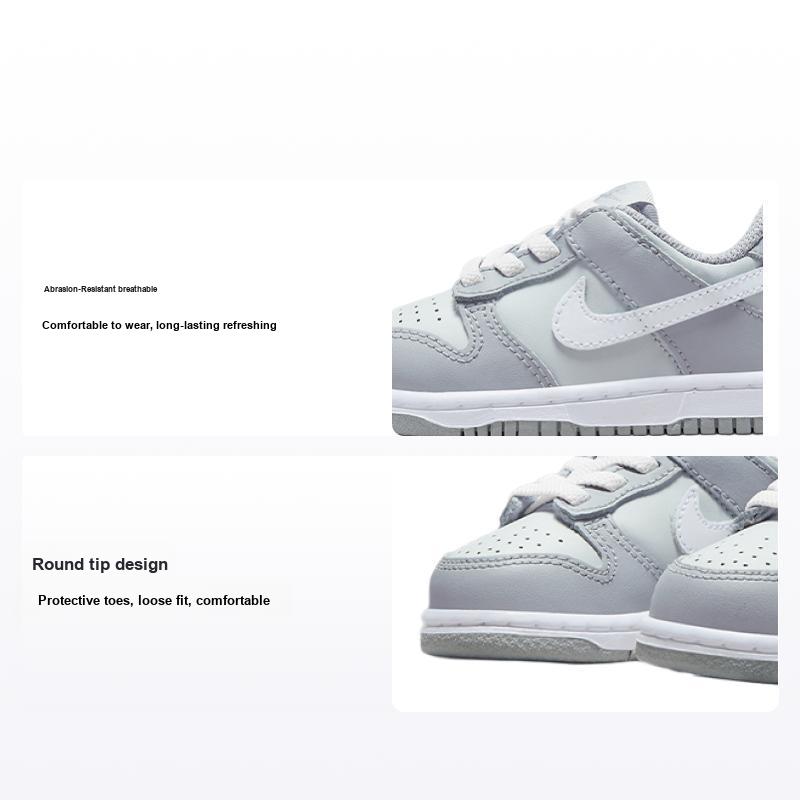 Nike Dunk Low TD Two-Toned Grey Baby Sneakers White Pure-Platinum Wolf-Grey DH9761-001