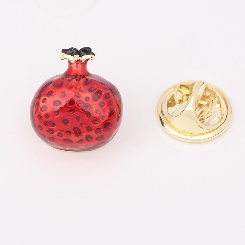 Japanese Cute Fruit Enamel Brooch: Peach & Cherry Lapel Pin