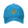 Freemason Masonic Washed Denim Cap Casual Baseball Caps Adjustable Hat Summer Unisex Baseball Hats