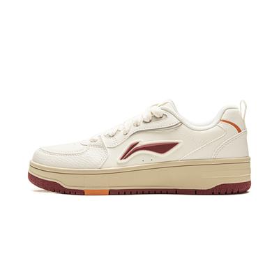 Li Ning Tianji Soft Slip Resistant Cushioning Abrasion Resistant Low Top Skateboard Shoes Women's Ecru AGCV342-2