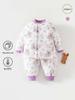 180g Thickened Baby Autumn/Winter Belly-Protecting Warm Outfit: Padded Top & Pants Set