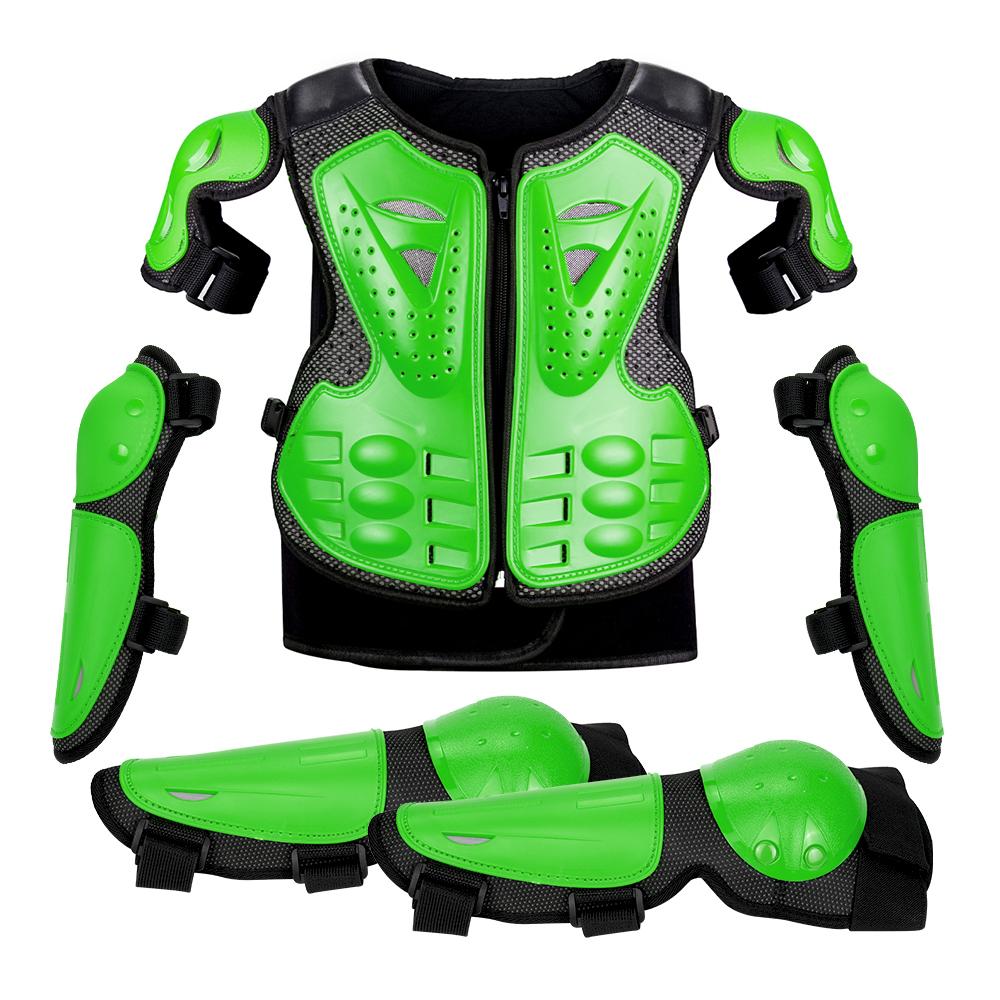 Dětská Motorkářská Ochranná Vesta Ochrana Motokros Body Armor Bunda Ochranné Chrániče Jízda Nákoleníky Moto Plná Ochrana Děti