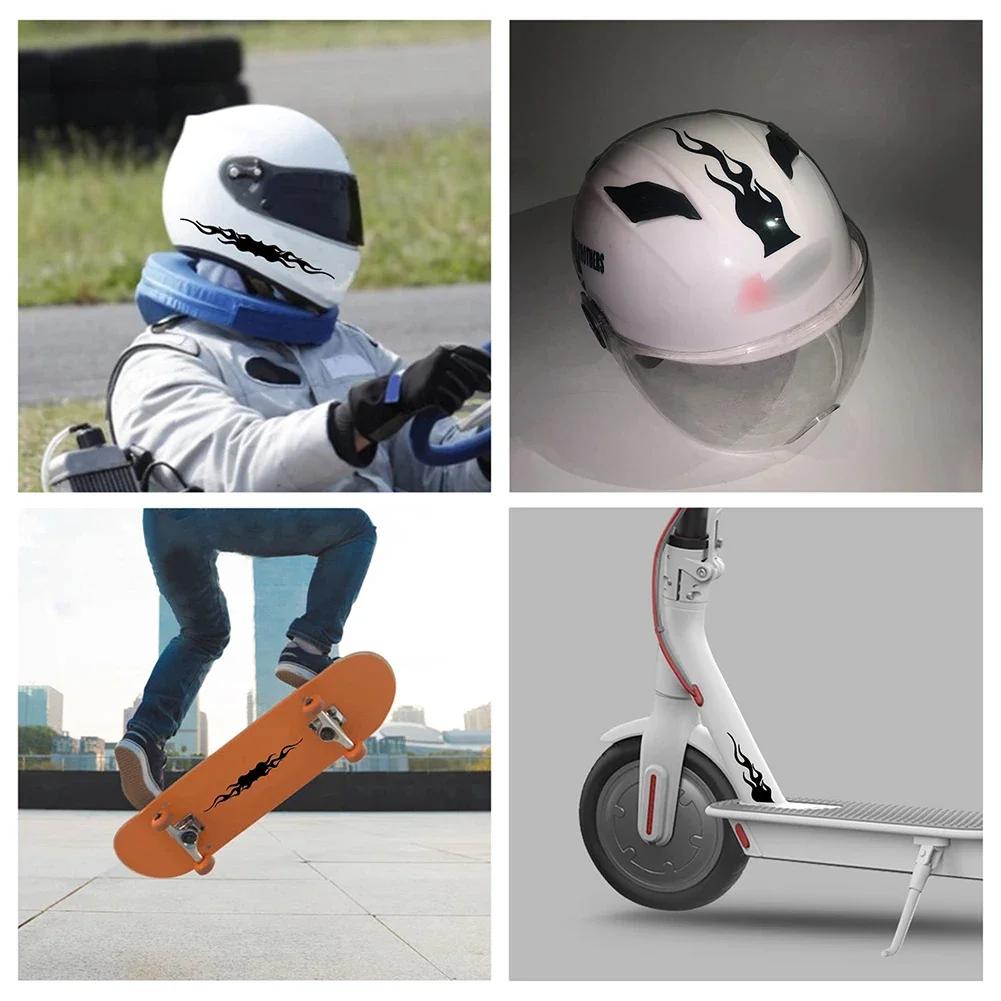 

4 Pcs 5.9 Flame Reflective Sticker Car Sticker Motorcycle Decorative Stickers For Car Racing Laptop Skateboard Decal красный