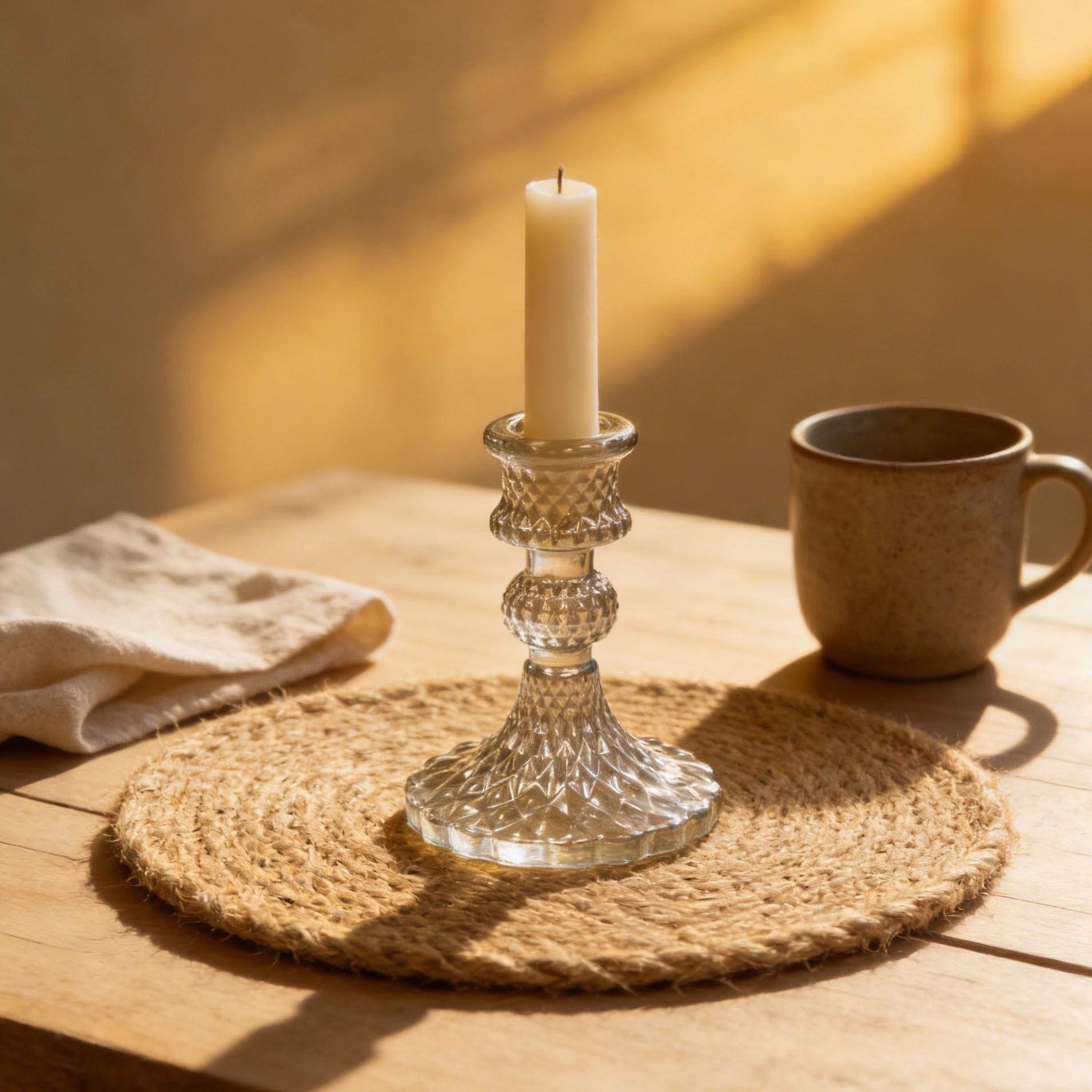 

Винтажный черный хрустальный подсвечник – Идеально подходит для ужинов при свечах, домашнего декора и рождественских украшений.