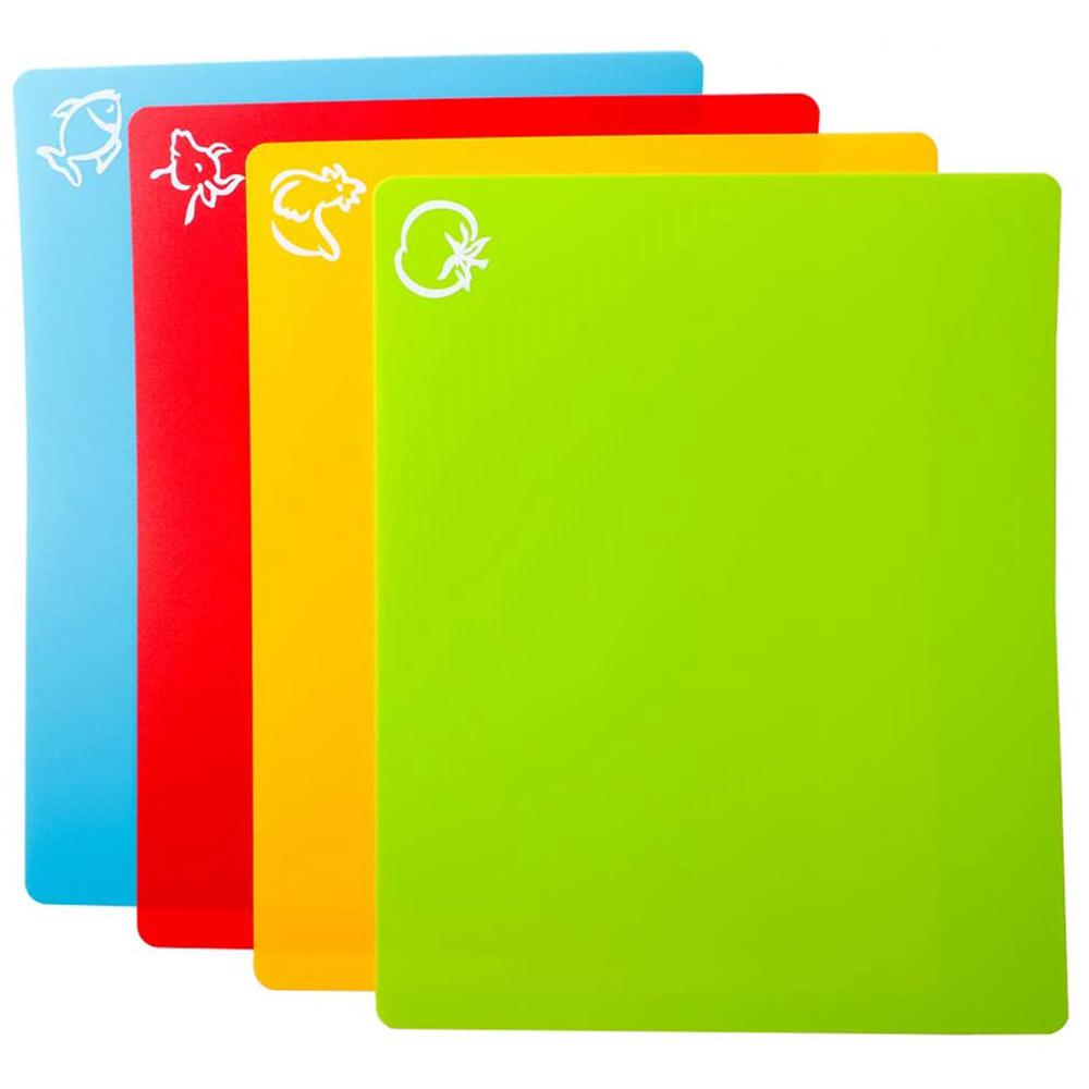 

Flexible With Food Icons Non-slip Cutting Board Set Kitchen Tools Cutting Mats Chopping Blocks 1 SET