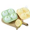 Large Silicone Ice Sphere Mold 4-Hole Food Grade Reusable Ice Cube Tray for Party  Cocktail Making