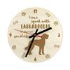 Labradoodle - Clock with Dog, Wooden Clock with Engraving, Personalised Clock by