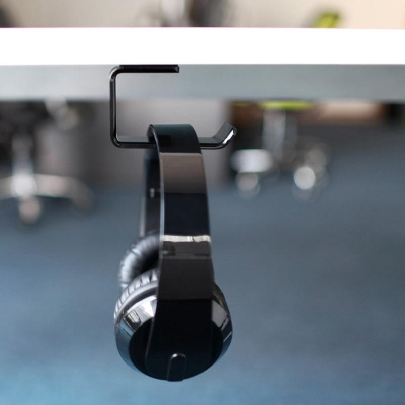 L Shape Computer Headset Stand Earphone Acrylic Display Holder Universal Headphone Wall Mount Hook